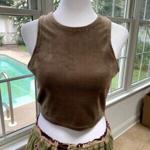 F21 Plush Velour Crop Top